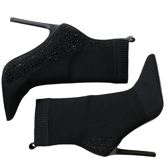 STEVE MADDEN New With Tags  Janit Embellished Beaded Mesh Booties - Picture 3 of 15